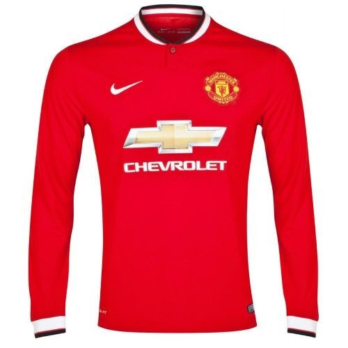 Футбольная футболка Manchester United Домашняя 2014/15 лонгслив S(44)
