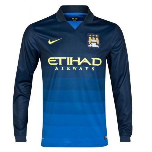 Футбольная футболка Manchester City Гостевая 2014/15 лонгслив 2XL(52)