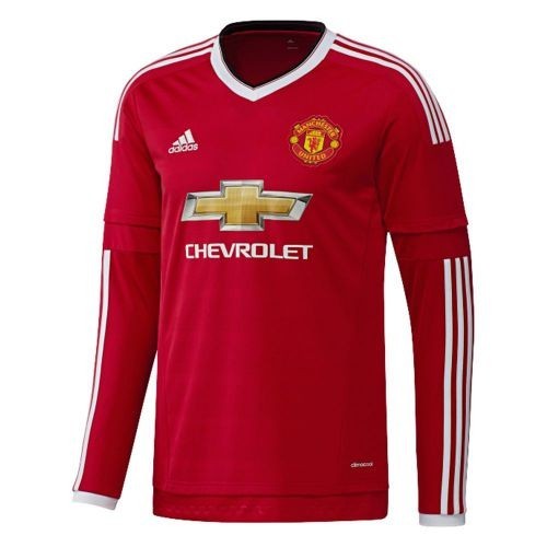 Футбольная футболка Manchester United Домашняя 2015/16 лонгслив S(44)