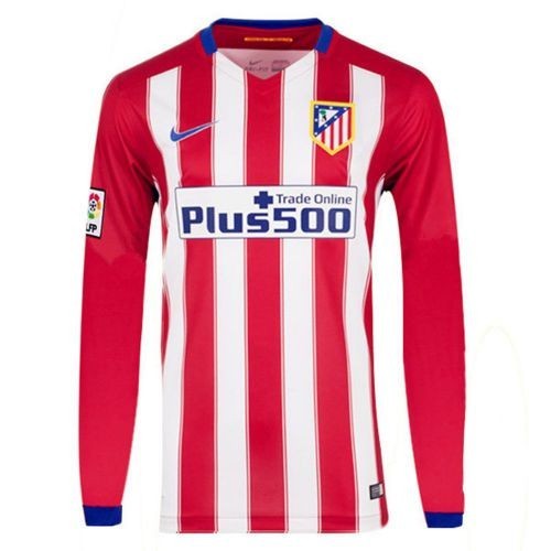 Футбольная футболка для детей Atletico Madrid Домашняя 2015/16 лонгслив (рост 152 см)